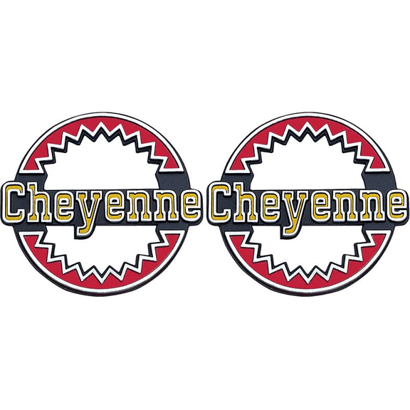 OER Rear Quarter Panel "Chyenne" Emblem Set 1973-1979 Chevy K5 Blazer