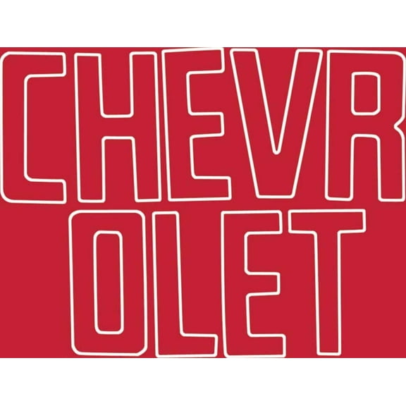 OER Red Tailgate Letter Decal Set 1958-1966 Chevy Fleetside Pickup Truck