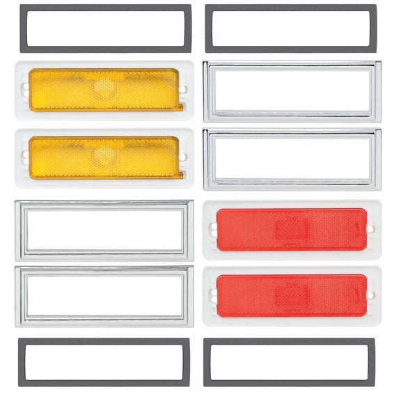 OER Side Marker Lamp Light Bezel and Gasket Set 1970-1974 Chevrolet Nova