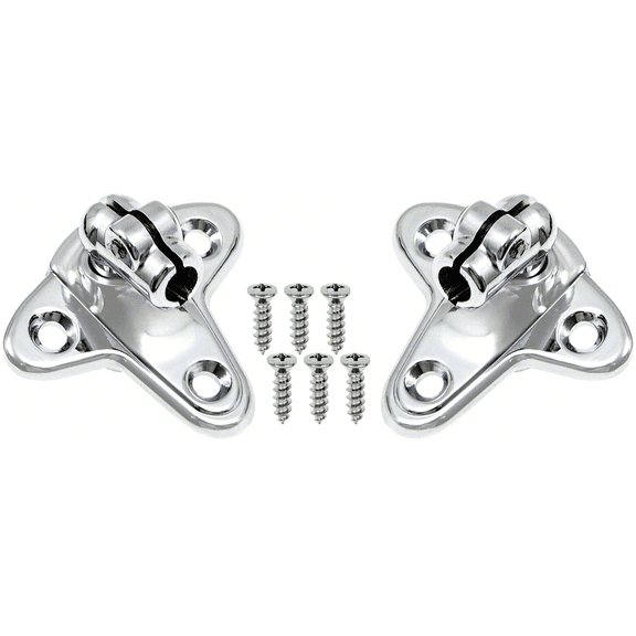 OER Sun Visor Bracket Set For 1955-1958 Bel Air 150 210 Impala Nomad Del Ray