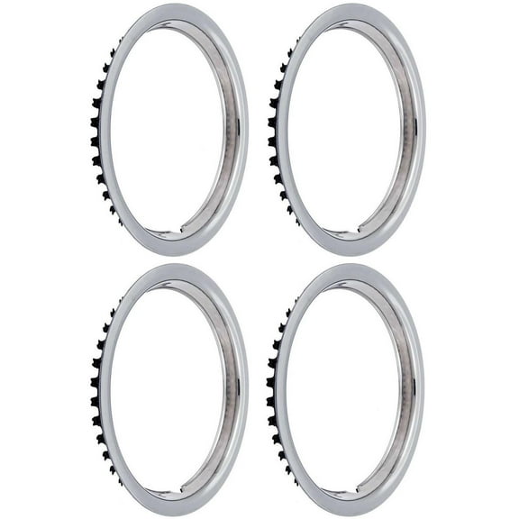OER *TR3000 14 Inch Rally Wheel Trim Ring Set, SS 1-1/2 In Deep