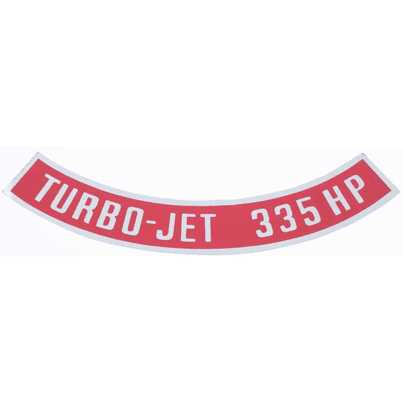 OER Turbo-Jet Air Cleaner Decal 335 HP Camaro Nova Chevelle Impala Corvette