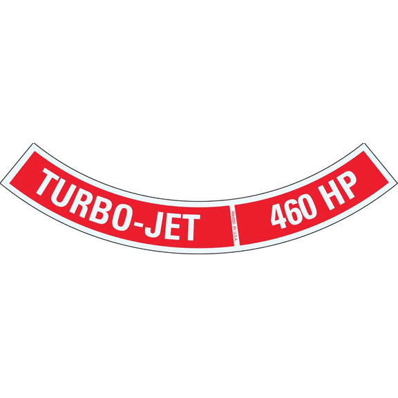 OER Turbo-Jet Air Cleaner Decal 460 HP Camaro Nova Chevelle Impala Corvette