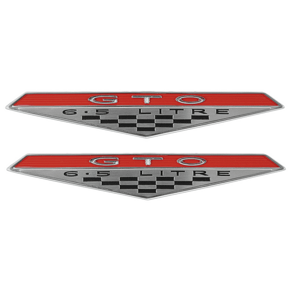 OER Zinc Diecast Fender/Rocker Panel Emblem Set For 1964-1968 Pontiac GTO Models