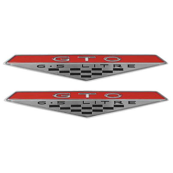 OER Zinc Diecast Fender/Rocker Panel Emblem Set For 1964-1968 Pontiac GTO Models