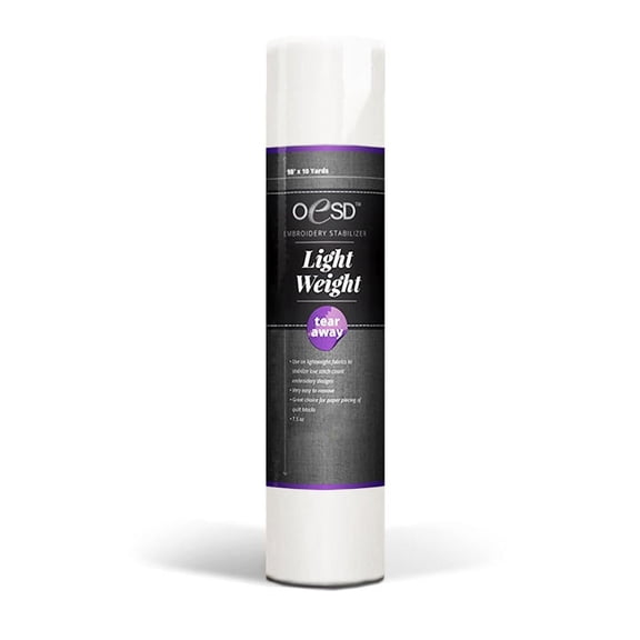 OESD Light Weight Tear-Away Embroidery Stabilizer 1.5oz 10" x 10yd