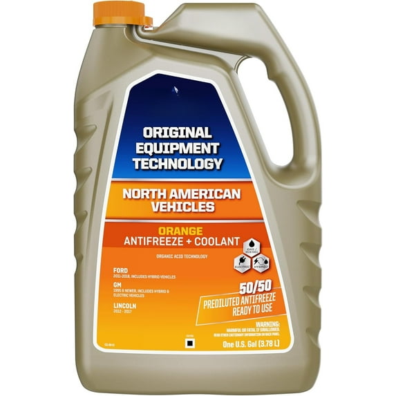 OET Extended Life Orange Prediluted Antifreeze/Coolant for North American Vehicles,