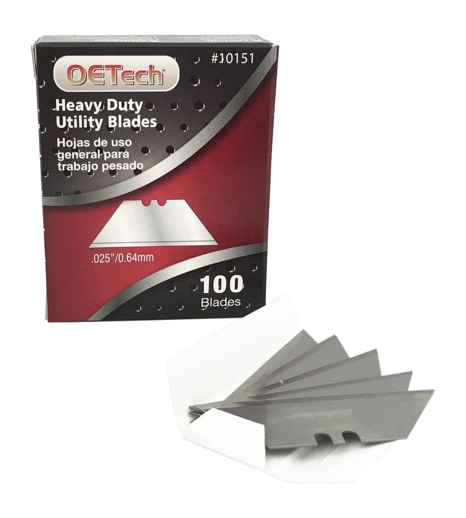 OETech Heavy Duty Utility Knife Blades #10151, 100 Blades, 100 Piece