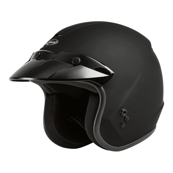 OF-2 OPEN-FACE HELMET MATTE BLACK LG