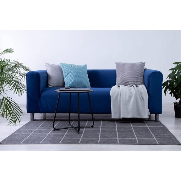 OF COVERS Snug Fit Classic Velvet Klippan Loveseat Slipcover for The  2 Seater Klippan Loveseat Sofa Cover Replacement (Blue, Velvet)