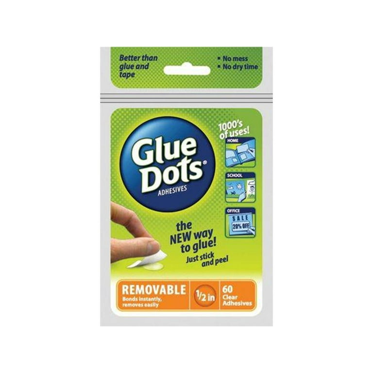 double sided adhesive glue dots clear