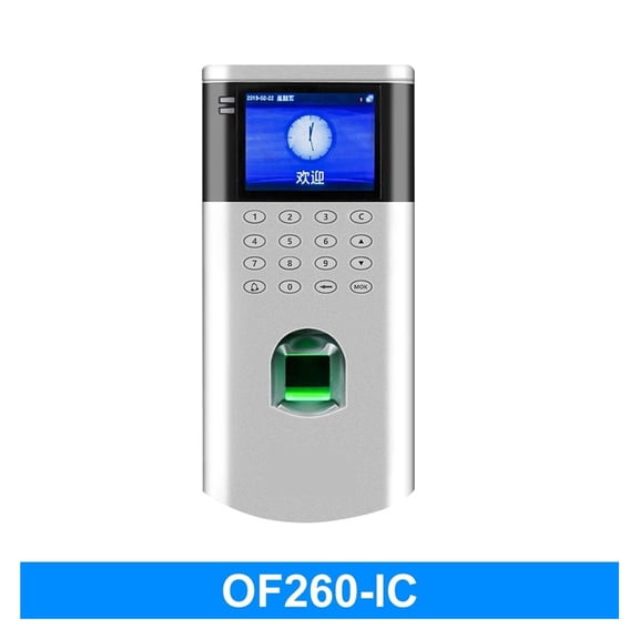 OF260 Fingerprint Time and Attendance Machine Card Employee Time Clock Management with 12V Electronic Door Lock System