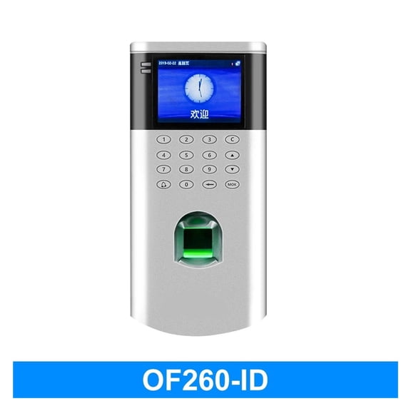 OF260 Fingerprint Time and Attendance Machine Card Employee Time Clock Management with 12V Electronic Door Lock System