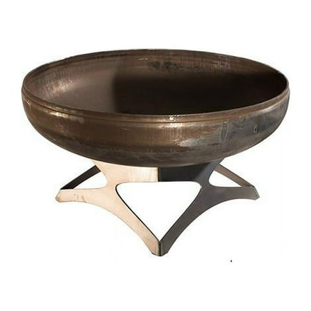 OF36LTY-CB 36 dia. Liberty Natural Steel Curved Base Fire Pit