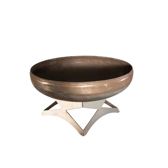 OF48LTY-AB 48 dia. Liberty Natural Steel Angular Base Fire Pit
