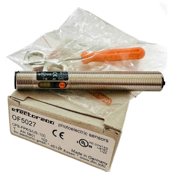 OF5027 Reflective Optical Sensor 0.039 ~ 15.748 (1mm ~ 400mm) ADJ Cylinder, Threaded - M12