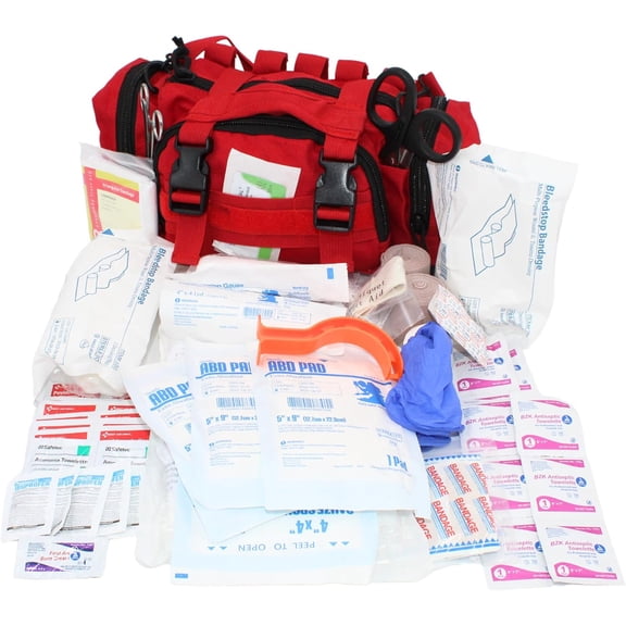 OFAK Operator Fast-Access Kit – Compact, Lightweight, Versatile Kit for Special Operators, Field, Range, Car, Home, or Go Bag – Quick Deployment, Medical Pack – Red