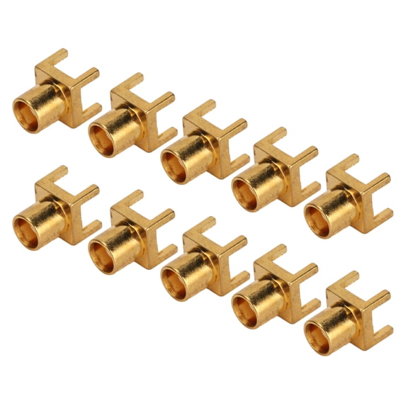 OFC 50 Ohms RF MCX Socket PCB Soldering Board End Jacks 4 Pin Female Connector for WiFi GPS 10-Pack (2x2x2 inches / 5.08x5.08x5.08 cm)