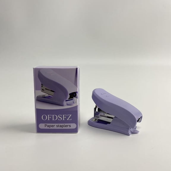 OFDSFZ Paper staplers, Tot, 12 Sheet Capacity, includes Built-In Staple Remover & 1000 Standard Staples, Purple