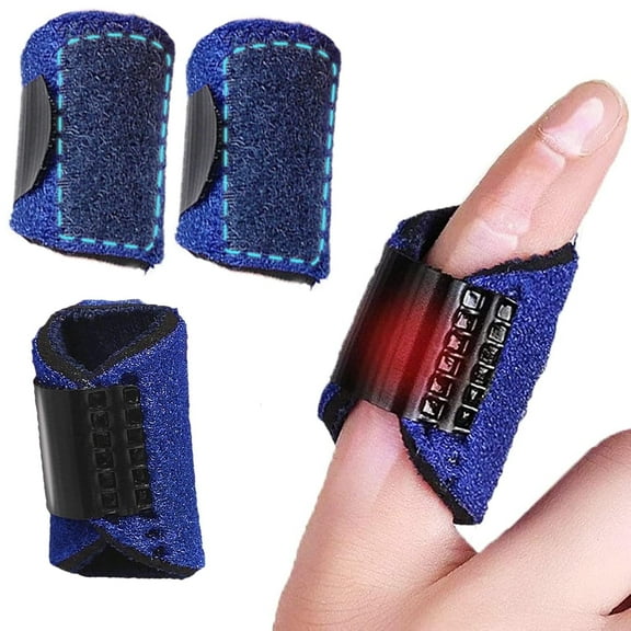 OFEEF Small Finger Splints 3 Pieces Pinky Finger Brace Support Stabilizer Protector - Adjustable Little Finger Immobilizer Orthosis for Thumb Finger Joint Protection
