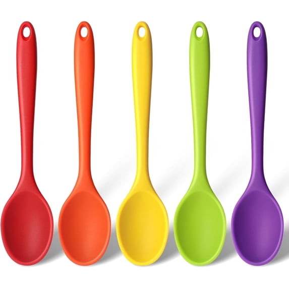 OFEFE, Silicone Spoons, 8Inch, Small Multicolor set of 5 - Walmart.com