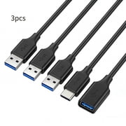 OFEFE USB Extender Cord 3.3FT 3 Pack - SuperSpeed USB 3.0 Extension Cable, 5Gbps Data Sync & Charging Cable, USB A Male to Female Extension for Hard Drive, Flash Drive, Webcam, PS5