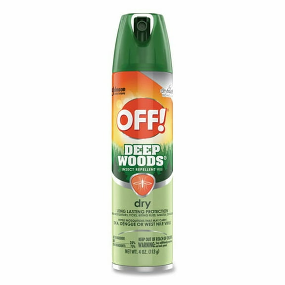 OFF!-1PK Deep Woods Dry Insect Repellent, 4 Oz, Aerosol, Neutral, 12/carton