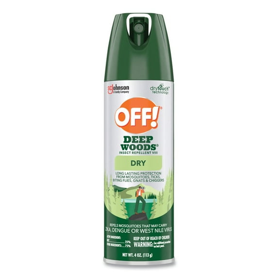 Deep Woods 4 oz. Aerosol Spray Dry Insect Repellent - Neutral Scent (12/Carton)