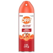 OFF! Active Insect Repellent I, Long-lasting Sweat Resistant Mosquito Bug Spray, 6 oz