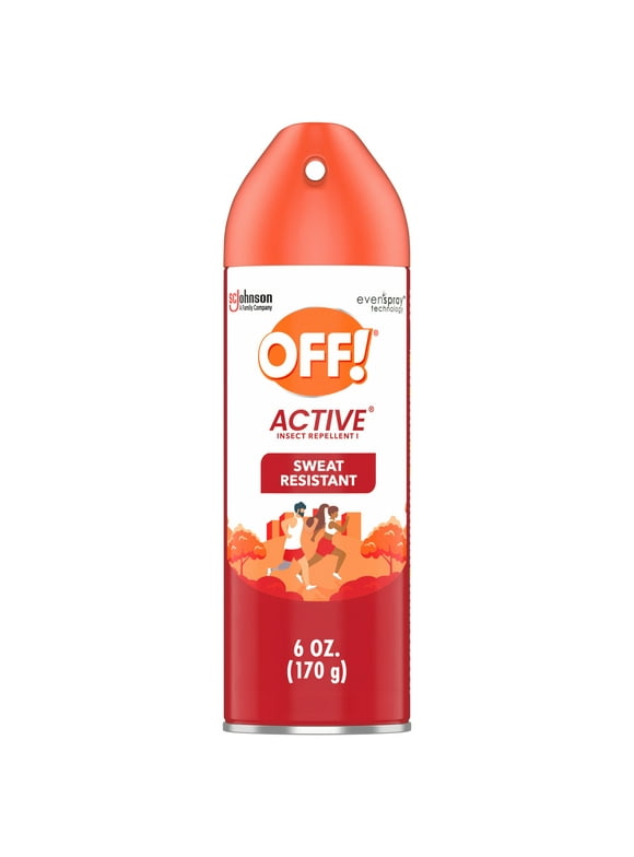 OFF! Active Insect Repellent I, Long-lasting Sweat Resistant Mosquito Bug Spray, 6 oz