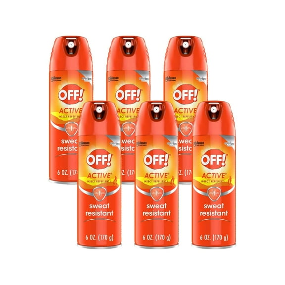 OFF! Active Insect Repellent, Sweat Resistant 6 oz (Pack of 6)
