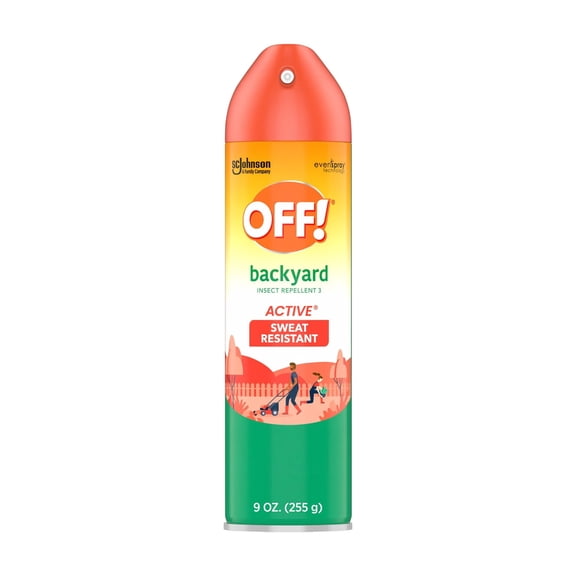 OFF! Backyard Active Sweat Resistant 15% Deet Insect Repellent III Aerosol, 9 oz