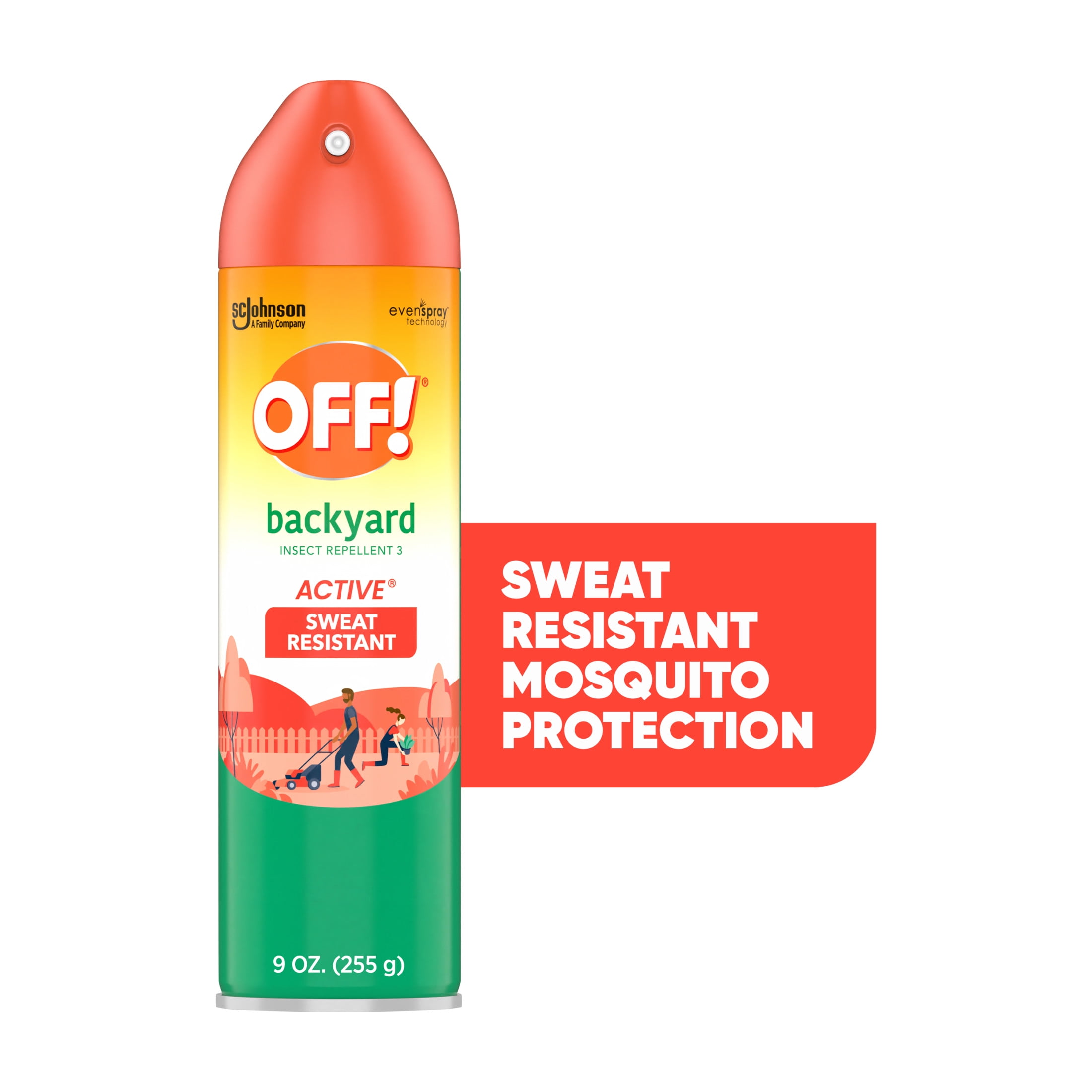 OFF! Backyard A Countive Sweat Resistant 15% Deet Inse Count Repellent III Aerosol, 9 oz
