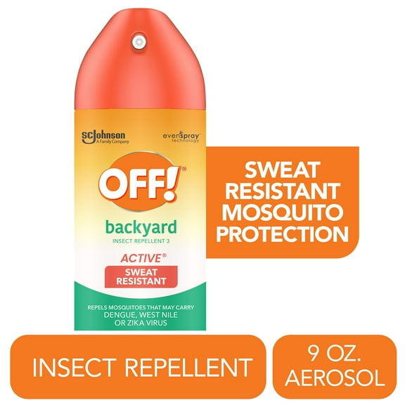 OFF! Backyard Active Sweat Resistant 15% Deet Insect Repellent III Aerosol, 9 oz