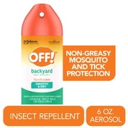 OFF! Backyard FamilyCare Mosquito Repellent, Smooth Dry DEET Aerosol Bug Spray, 6 oz
