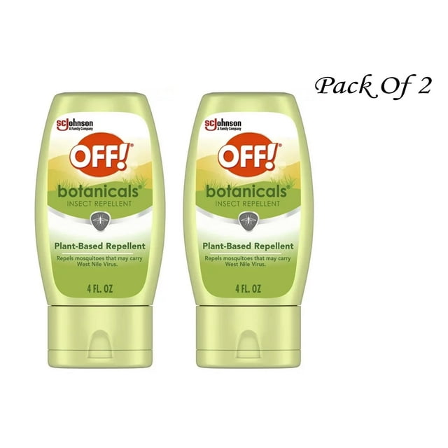OFF Botanicals Natural Mosquito and Insect Repellent Lotion, 4 oz, 2 Piece