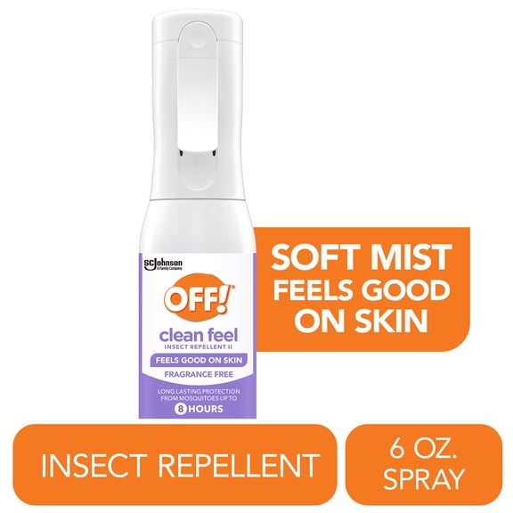 OFF! Clean Feel Insect Repellent Misting Spray, Fragrance-Free Bug Spray for Lasting Protection from Mosquitoes, 6 oz