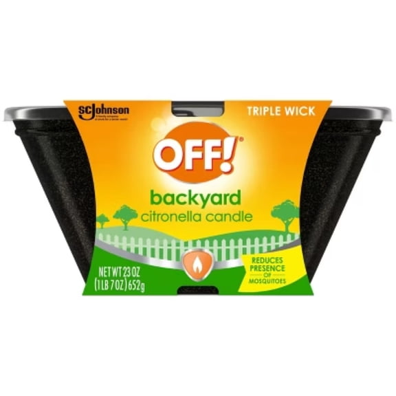 OFF! Citronella Candle Outdoor Bug Deterrent Mosquito Candle - 23oz