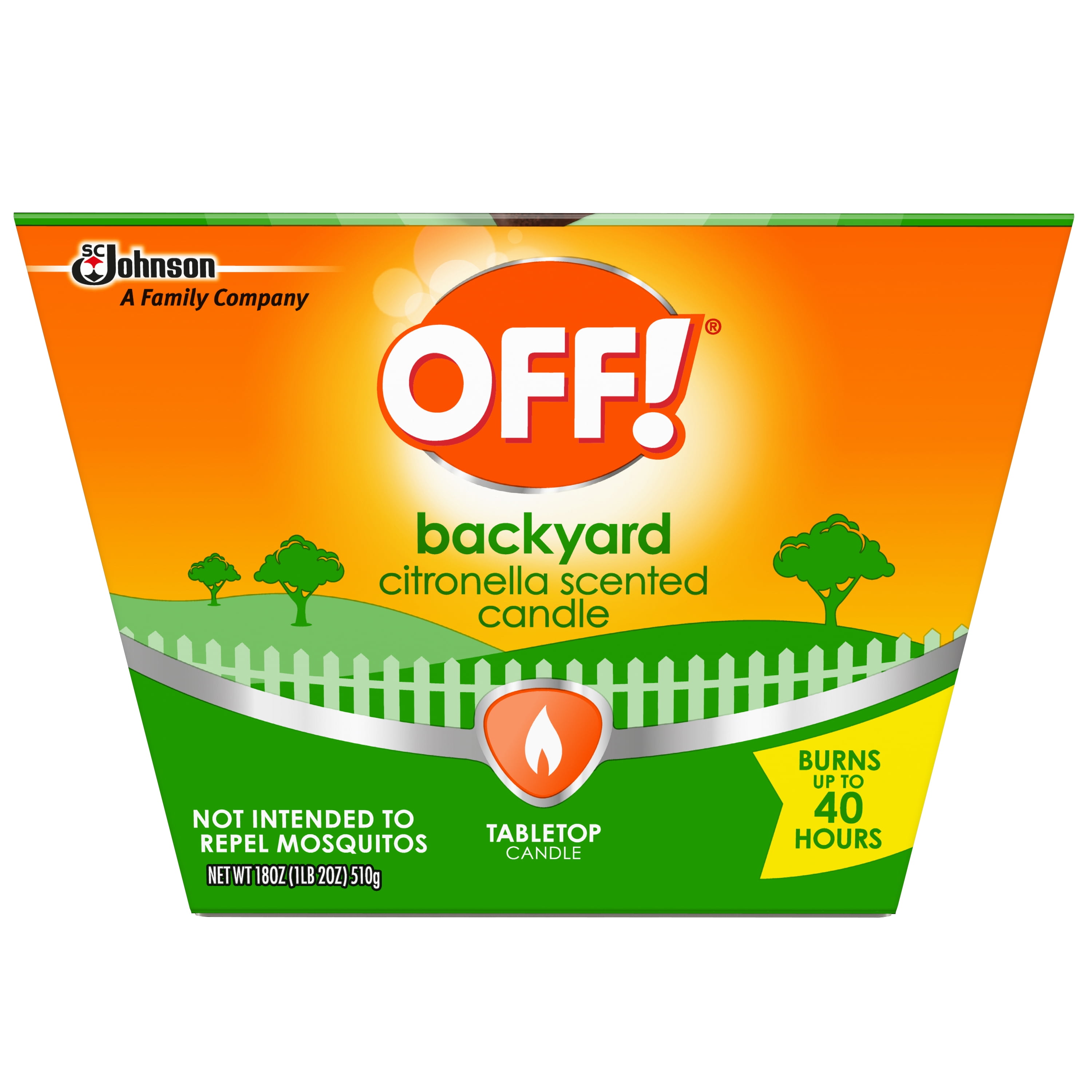 OFF! Citronella Scented Outdoor Candle, 18 oz. (Pack of 3)