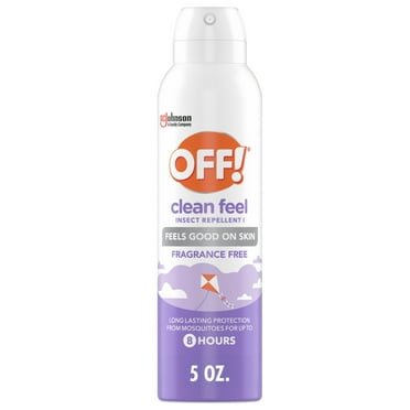 OFF! Clean Feel Picaridin Mosquito Repellent Aerosol, Bug Spray that Lasts up to 8 Hours, 5 oz