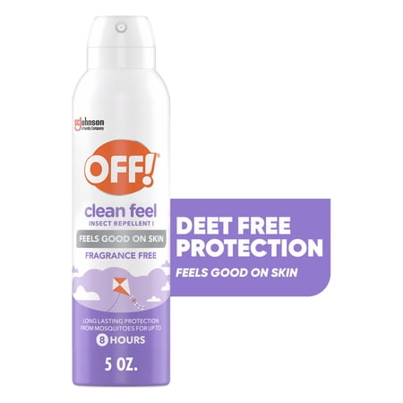 OFF! Clean Feel 20% Picaridin Insect Repellent I Aerosol, Fragrance Free, 5 oz