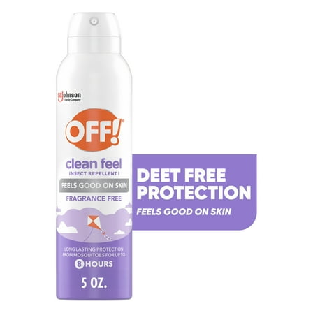 OFF! Clean Feel 20% Picaridin Insect Repellent I Aerosol, Fragrance Free, 5 oz