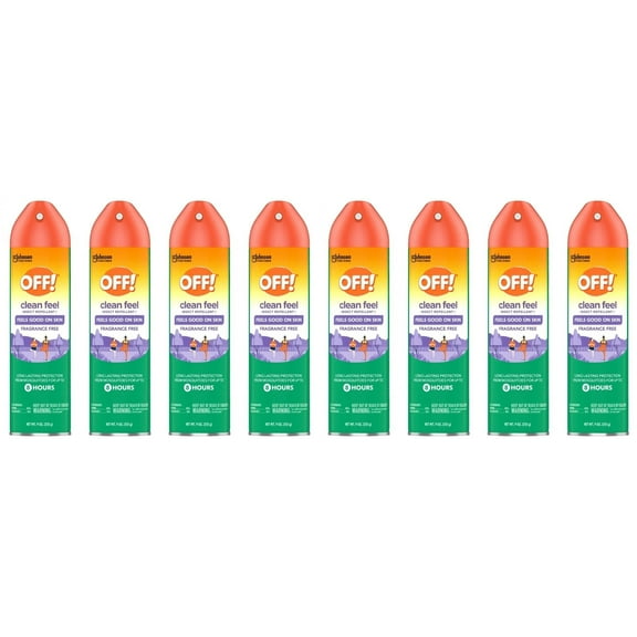 OFF Clean Feel Backyard Picaridin Mosquito Repellent Long-lasting 9 oz 8pk