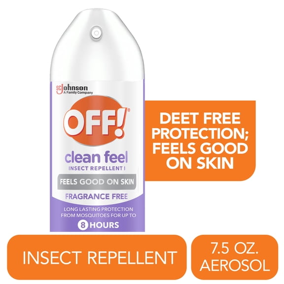 OFF! Clean Feel Insect Repellent 1, Aerosol Mosquito & Bug Spray with Picaridin, 7.5 oz