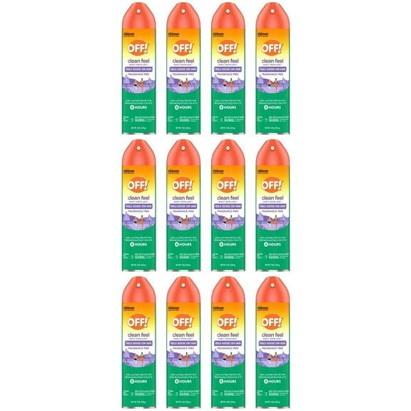 OFF! Clean Feel Insect Repellent I, Backyard, Picaridin Mosquito Repellent Aerosol, Long-lasting OFF! Bug Spray Protection for Everyday Use, 9 oz Pack of 12