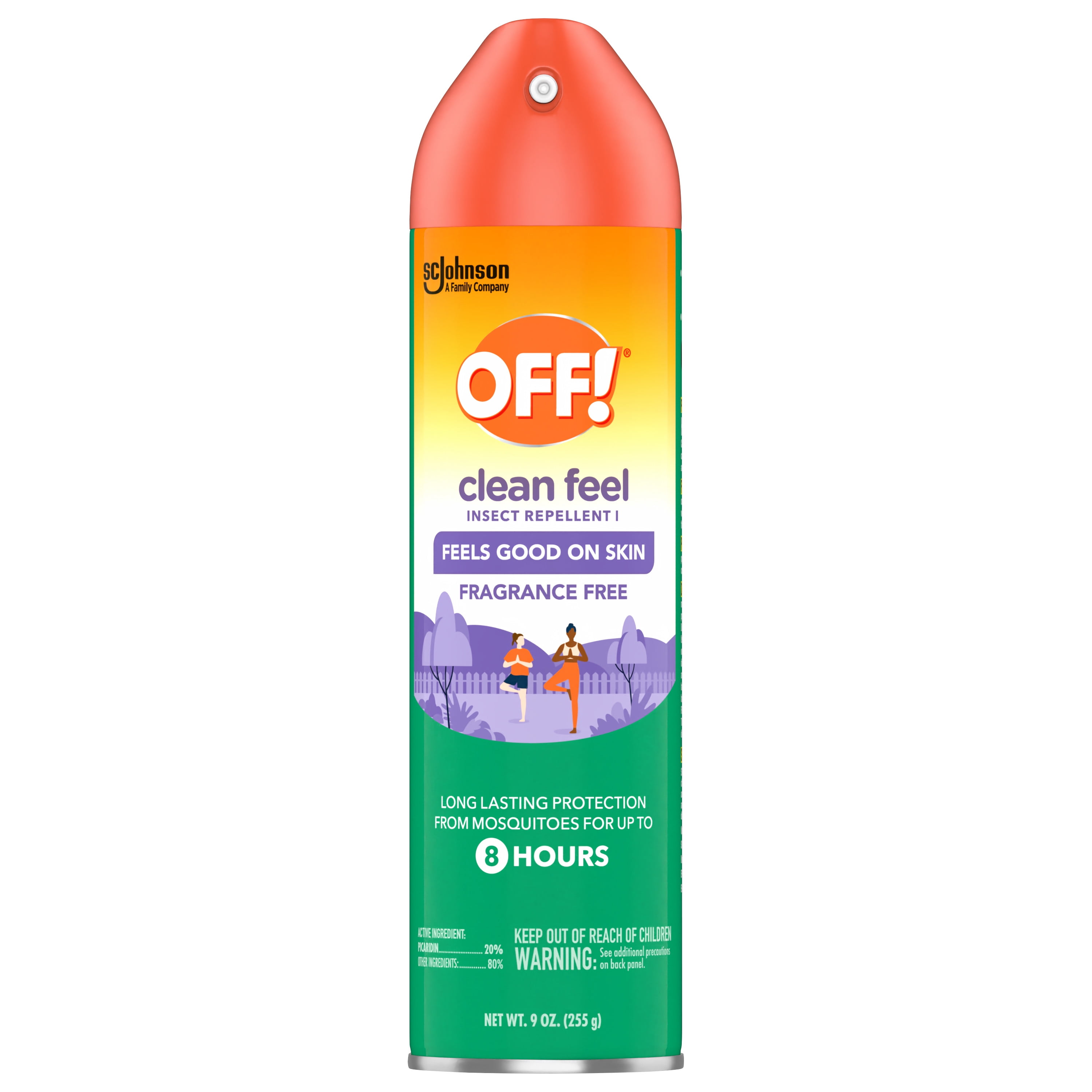 OFF!® Clean Feel Picaridin Mosquito Repellent Aerosol, Longlasting OFF