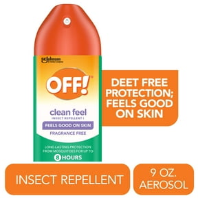OFF! Clean Feel Picaridin Mosquito Repellent, Long Lasting Outdoor Bug Spray Can, 9 oz