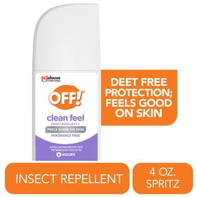 OFF! Clean Feel Picaridin Mosquito Repellent Spritz, Fragrance Free Bug Spray, 4 oz