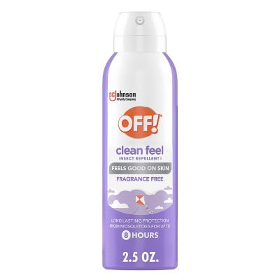 OFF! Clean Feel Travel Size Bug Spray & Mosquito Repellent DEET-Free - 2.5oz