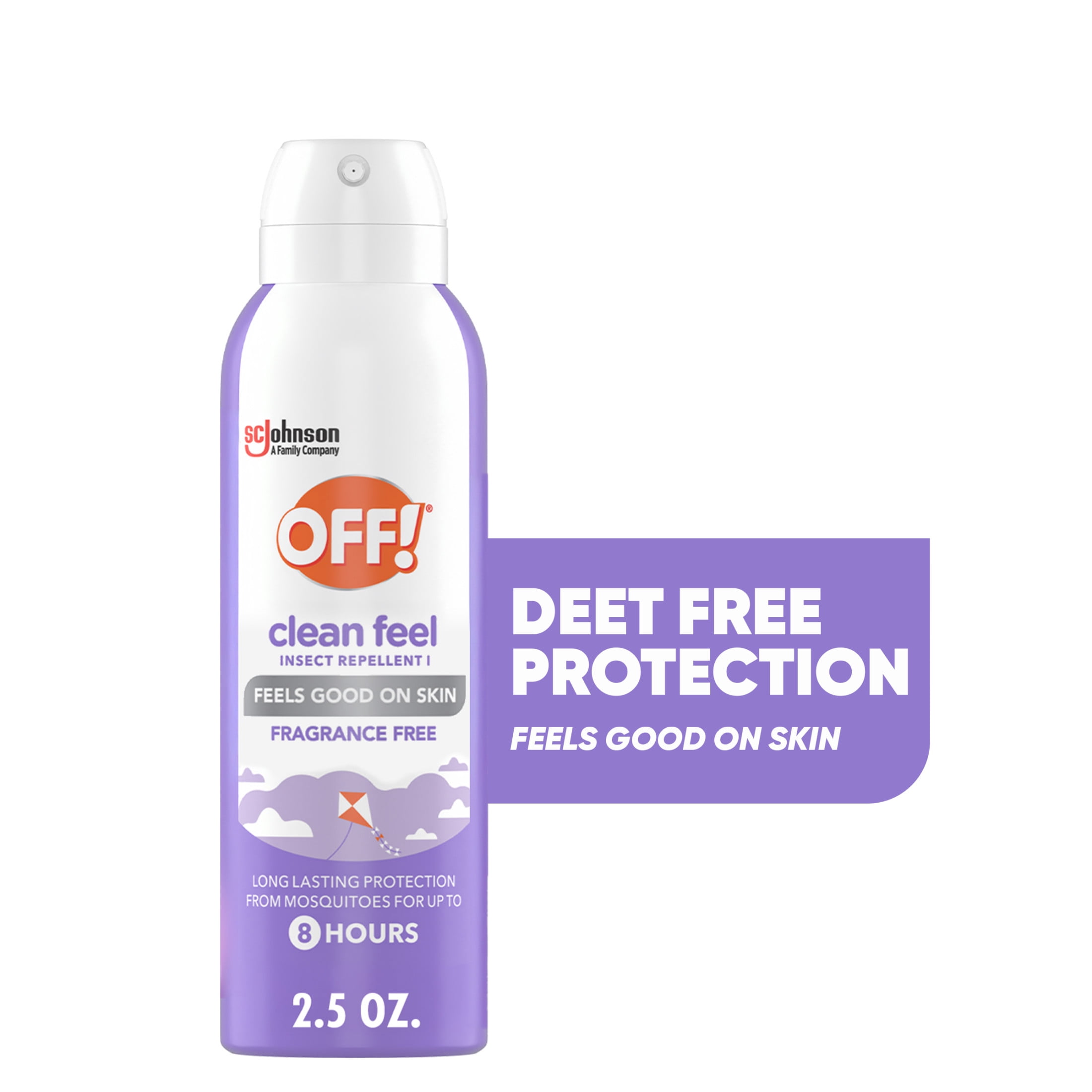 OFF! Clean Feel Travel Size Inse Count Repellent Aerosol, Fragrance-Free Bug Spray for Lasting Prote Countion from Mosquitoes, 2.5 oz
